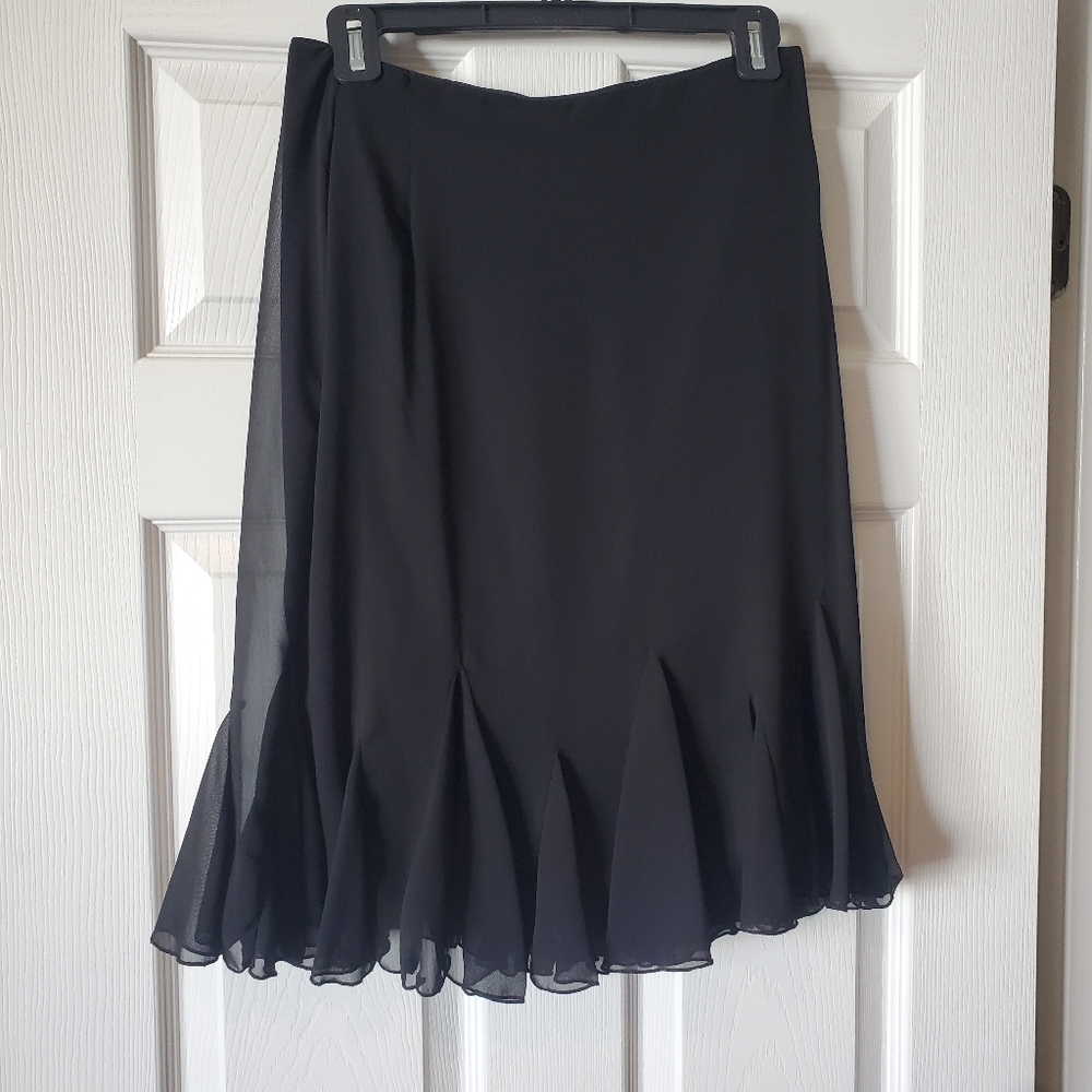 JS Collections black skirt with ruffle detail